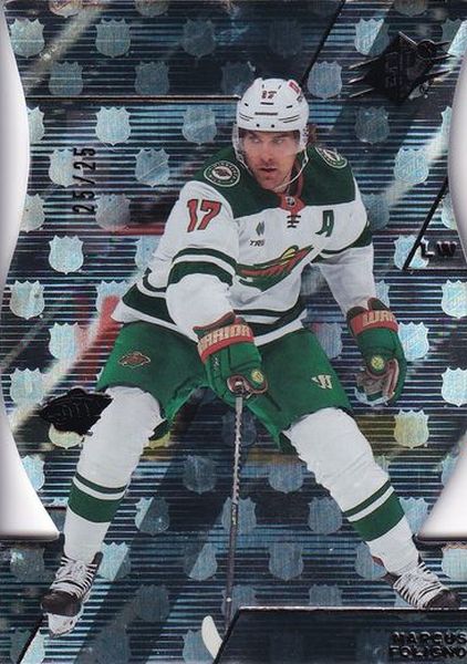 insert karta MARCUS FOLIGNO 23-24 SPx NHL Shield Die-Cut Hologram /25